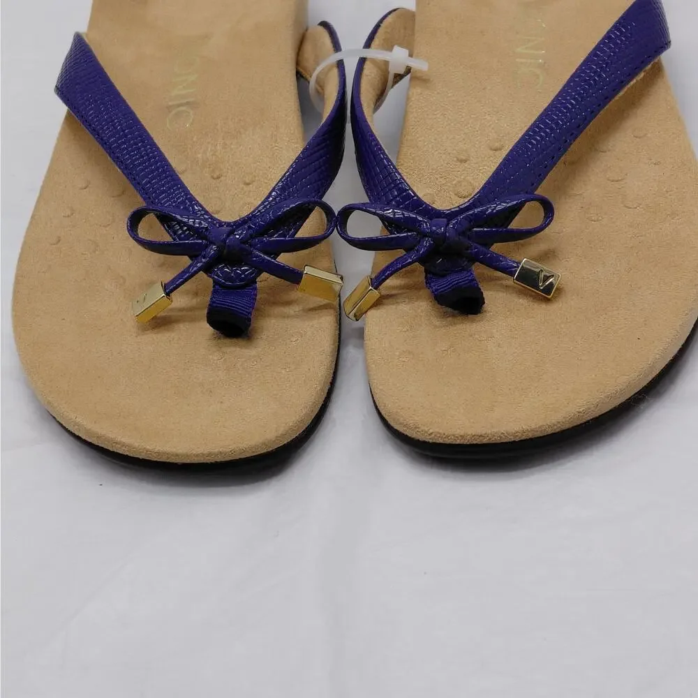 Vionic Womens Flip Flop Thong Sandals Sz 6 Purple Comfort Summer Vacation Shoes